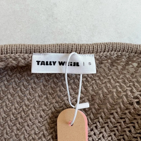 Talky Weijl tie-front cropped top shrugs Sleeves SIZE S new with tag - Picture 2 of 6